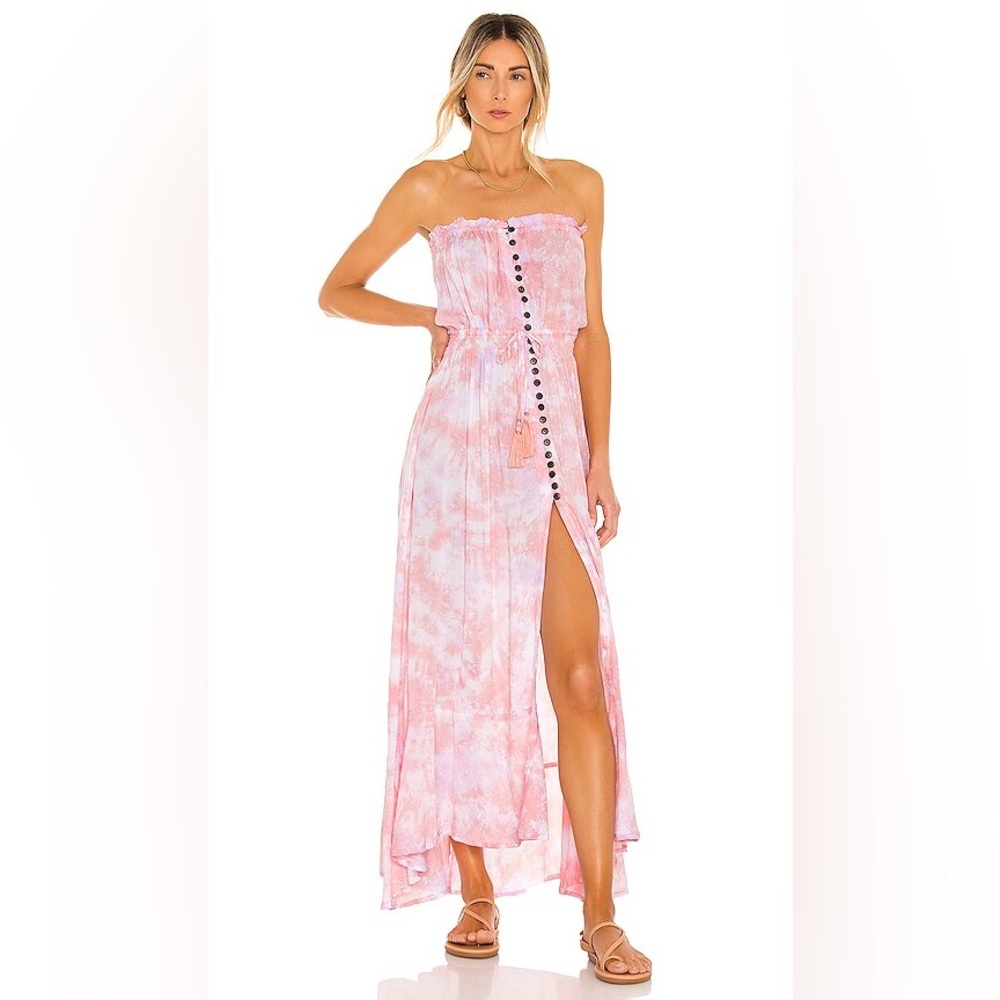 Tiare Hawaii Blush Tie-Dye Maxi Dress